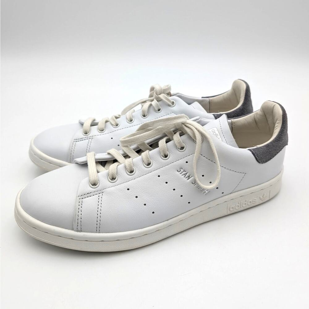 Adidas Stan Smith Lux Sneaker Shoes Men's Crystal White/Grey Size US7.5 EU40 2/3